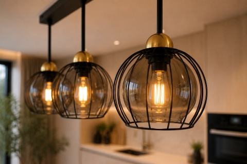 Lampa sufitowa 3xE27 SOLO BLACK/GOLD