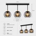Lampa sufitowa 3xE27 SOLO BLACK/GOLD