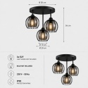 Ceiling Lamp 3xE27 SOLO BLACK