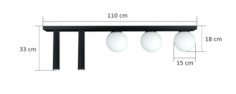 Lampa sufitowa 5xE27 MONDI BLACK MIX