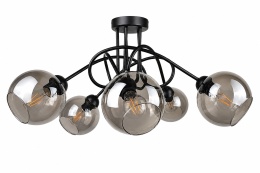 Lampa sufitowa 5xE27 RING BLACK