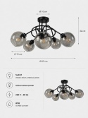 Lampa sufitowa 5xE27 RING BLACK