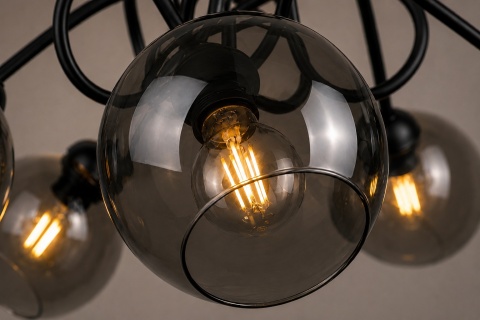 Lampa sufitowa 5xE27 RING BLACK