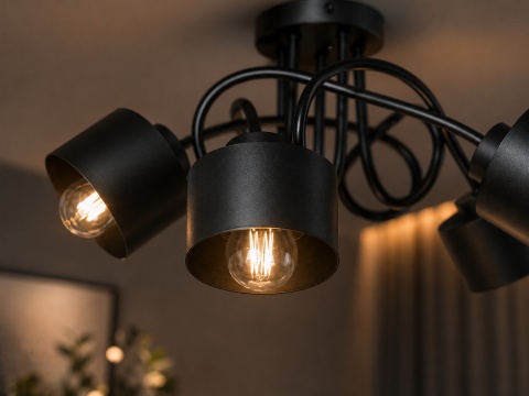 Lampa sufitowa 5xE27 SIMPLY BLACK