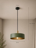 Lampa wisząca 1xE27 HAKI GOLD