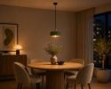 Lampa wisząca 1xE27 HAKI GOLD