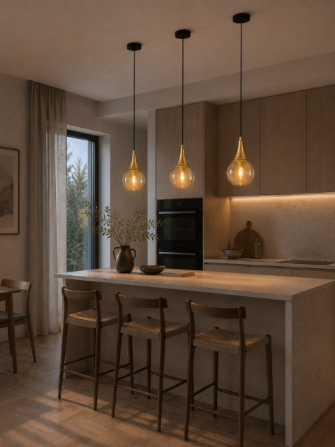 Pendant lamp 1xE27 LACRIMA HONEY/GOLD