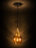 Pendant lamp 1xE27 LACRIMA HONEY/GOLD