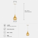 Pendant lamp 1xE27 LACRIMA WHITE