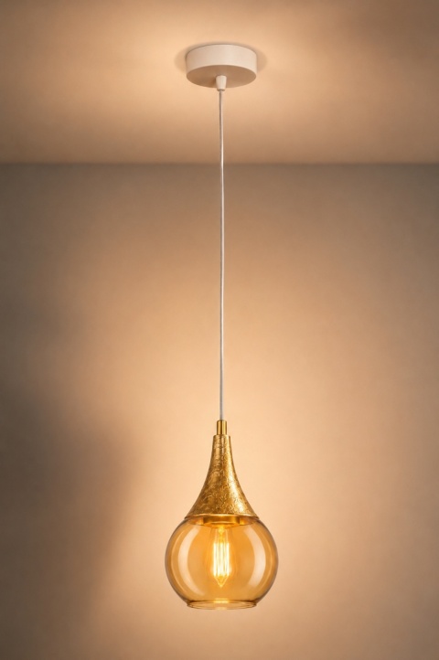 Pendant lamp 1xE27 LACRIMA WHITE