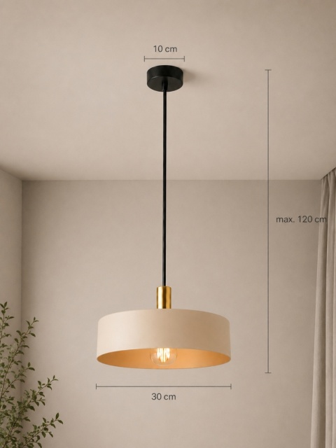 Pendant lamp 1xE27 LATTE GOLD