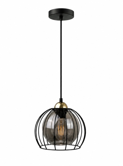 Lampa wisząca 1xE27 SOLO BLACK/GOLD