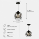 Lampa wisząca 1xE27 SOLO BLACK