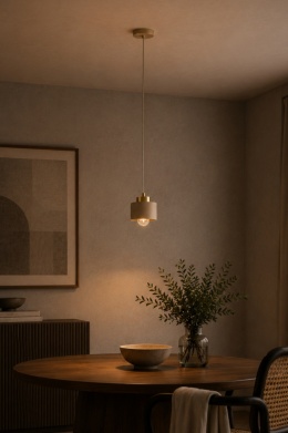Lampa wisząca 1xE27 Simply Latte/Gold