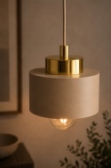 Lampa wisząca 1xE27 Simply Latte/Gold