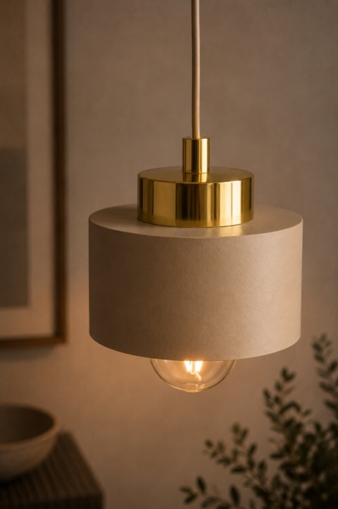 Lampa wisząca 1xE27 Simply Latte/Gold