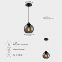 Lampa wisząca 1xE27 YUNO BLACK