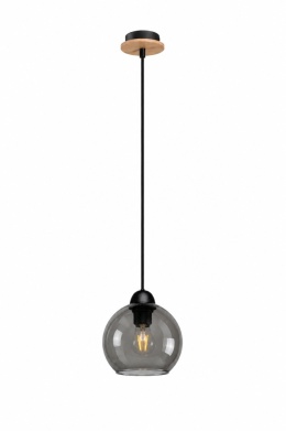 Lampa wisząca 1xE27 YUNO WOOD BLACK/NATURAL