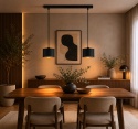 Pendant lamp 2xE27 FLOW BLACK