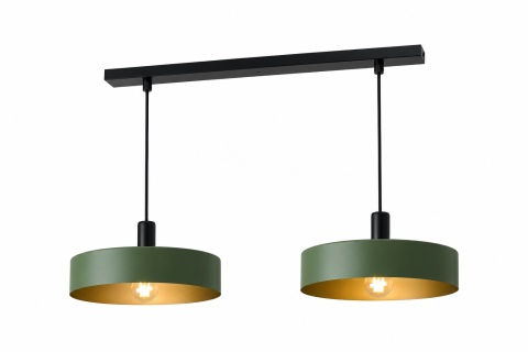Pendant lamp 2xE27 HAKI BLACK