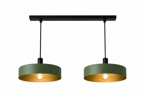 Pendant lamp 2xE27 HAKI BLACK