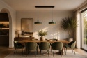 Pendant lamp 2xE27 HAKI BLACK