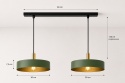 Pendant lamp 2xE27 HAKI GOLD
