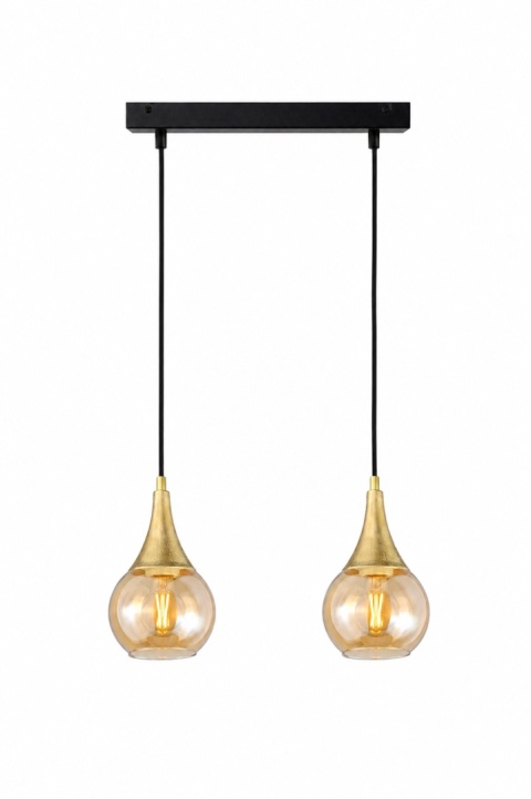Lampa wisząca 2xE27 LACRIMA HONEY/GOLD