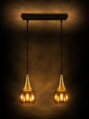 Lampa wisząca 2xE27 LACRIMA HONEY/GOLD