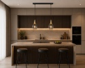Pendant lamp 2xE27 LACRIMA SMOKY/GOLD