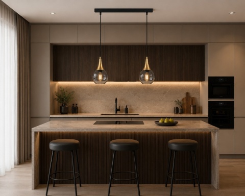 Pendant lamp 2xE27 LACRIMA SMOKY/GOLD
