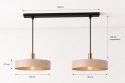 Lampa wisząca 2xE27 LATTE GOLD 2972