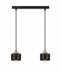 Pendant lamp 2xE27 SIMPLY BLACK/GOLD