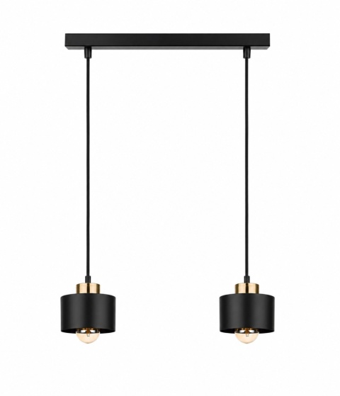 Pendant lamp 2xE27 SIMPLY BLACK/GOLD
