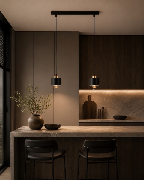 Pendant lamp 2xE27 SIMPLY BLACK/GOLD