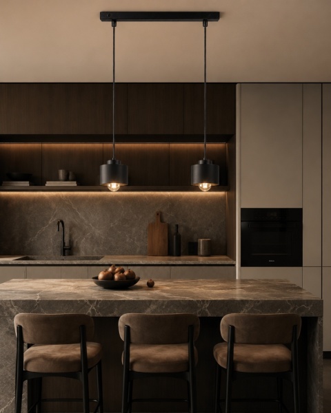 Pendant lamp 2xE27 SIMPLY BLACK