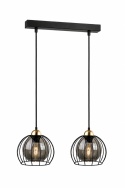 Pendant lamp 2xE27 SOLO BLACK/GOLD