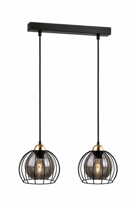 Lampa wisząca 2xE27 SOLO BLACK/GOLD