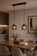 Pendant lamp 2xE27 SOLO BLACK/GOLD