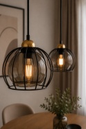 Pendant lamp 2xE27 SOLO BLACK/GOLD