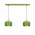 Lampa wisząca 2xE27 Simply Khaki/Gold