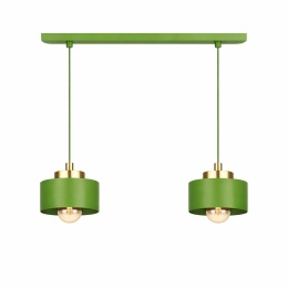 Lampa wisząca 2xE27 Simply Khaki/Gold