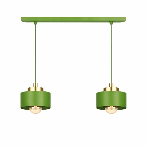Lampa wisząca 2xE27 Simply Khaki/Gold