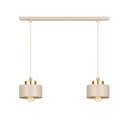 Lampa wisząca 2xE27 Simply Latte/Gold