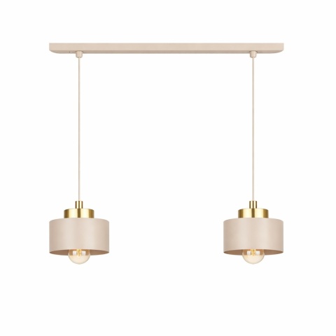 Lampa wisząca 2xE27 Simply Latte/Gold