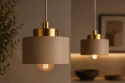 Lampa wisząca 2xE27 Simply Latte/Gold
