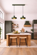 Lampa wisząca 2xE27 Velyo Khaki
