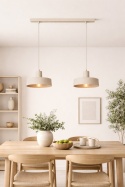 Lampa wisząca 2xE27 Velyo Latte