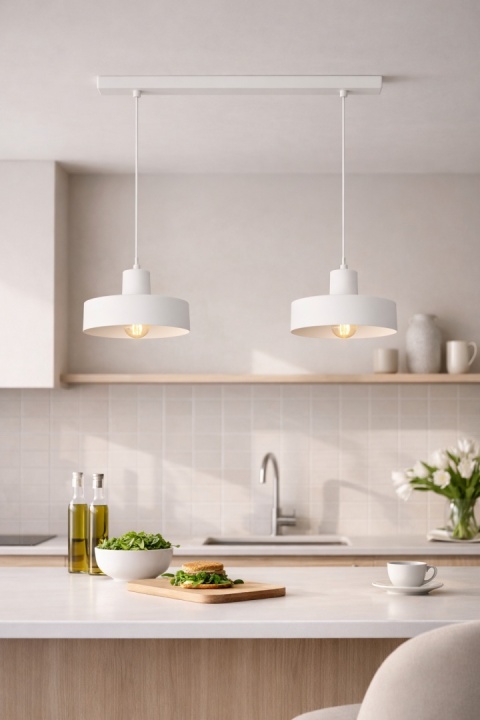 Lampa wisząca 2xE27 Velyo White