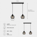 Lampa wisząca 2xE27 YUNO BLACK